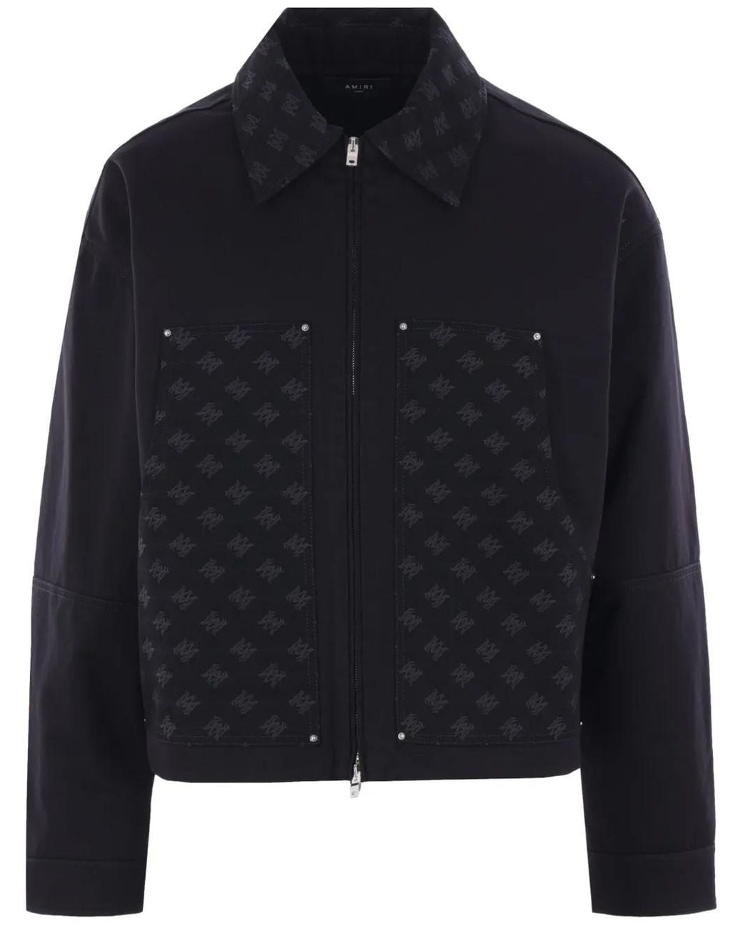 Amiri Blue Ma Quad Jacquard Work Jacket for men