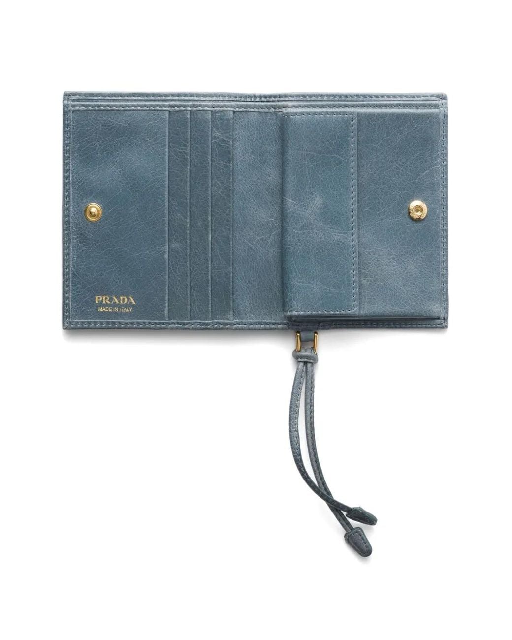 Prada Blue Small Leather Wallet