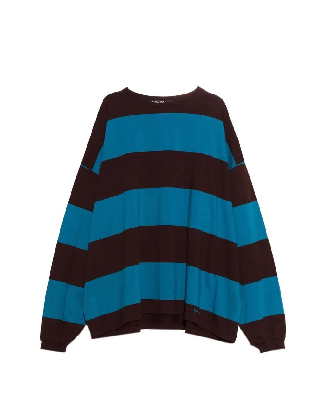 Bimba Y Lola Blue Oversized Striped T-Shirt