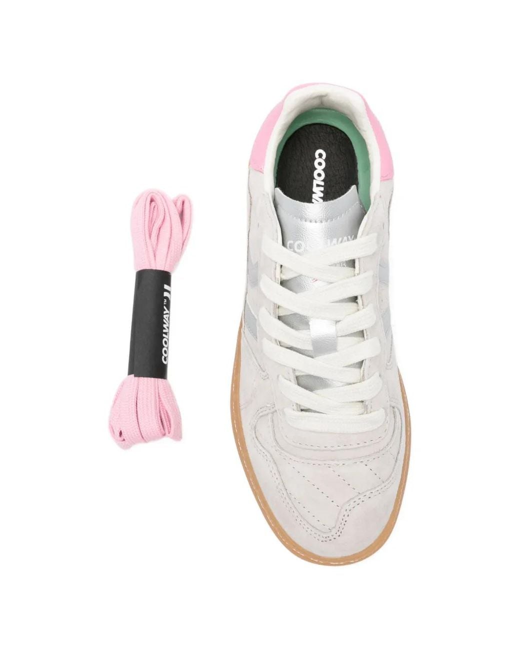 Coolway White Goal Suede Sneakers