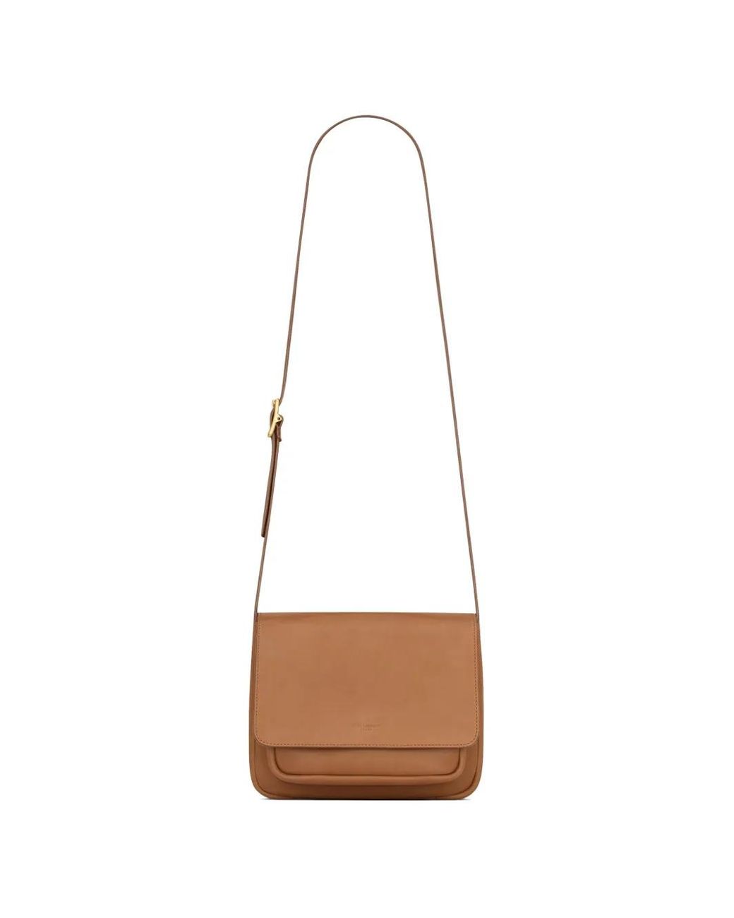 Saint Laurent White Small Front-Flap Shoulder Bag for men