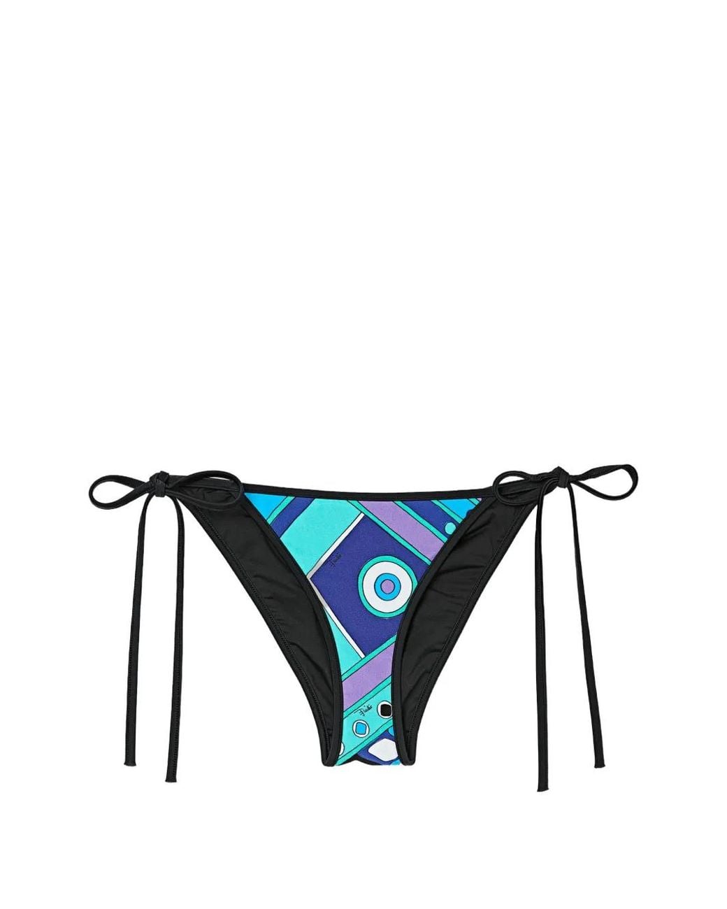 Emilio Pucci Blue Vivara-Print Bikini Bottom