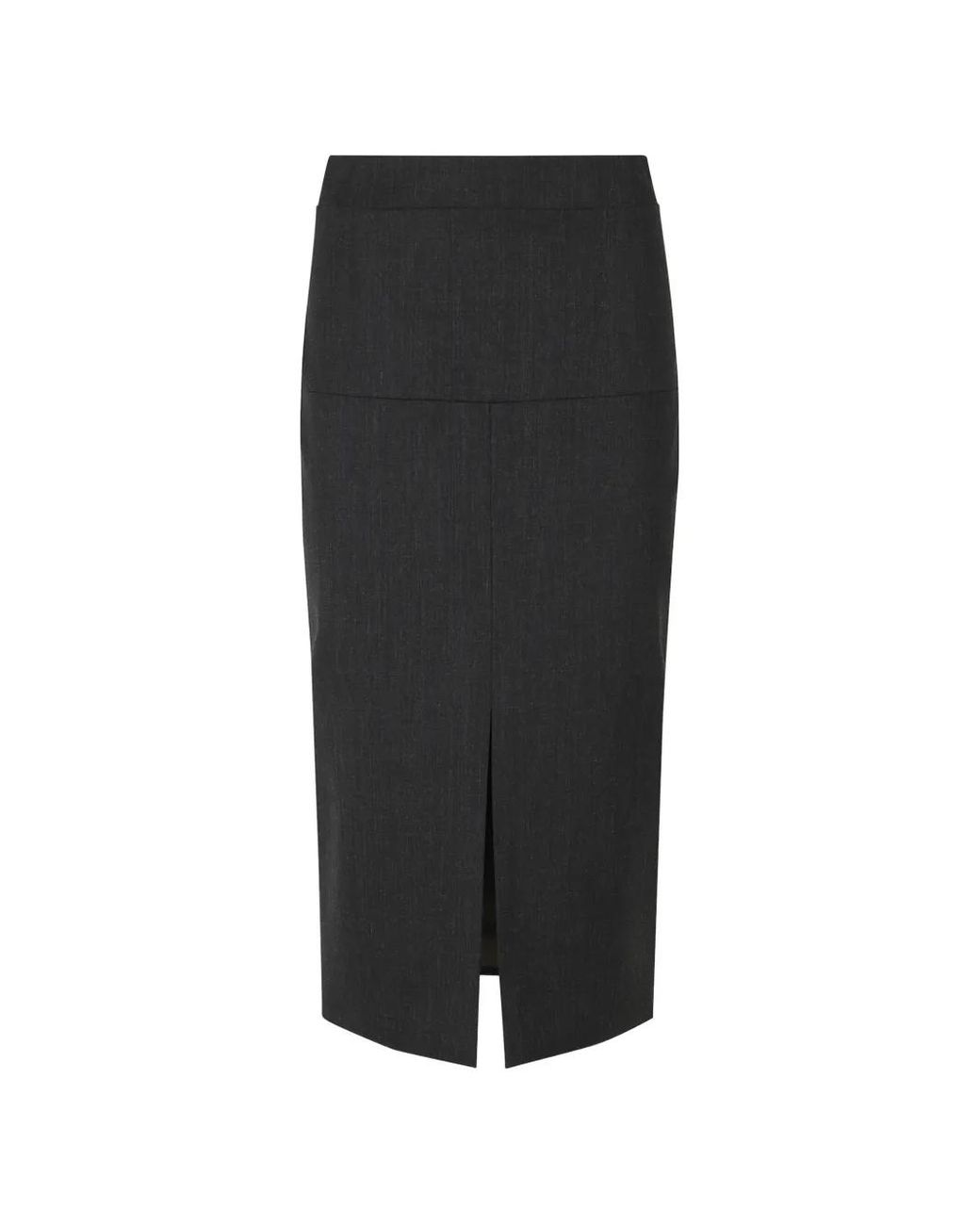 FEDERICA TOSI Black Front-Slit Pencil Midi Skirt