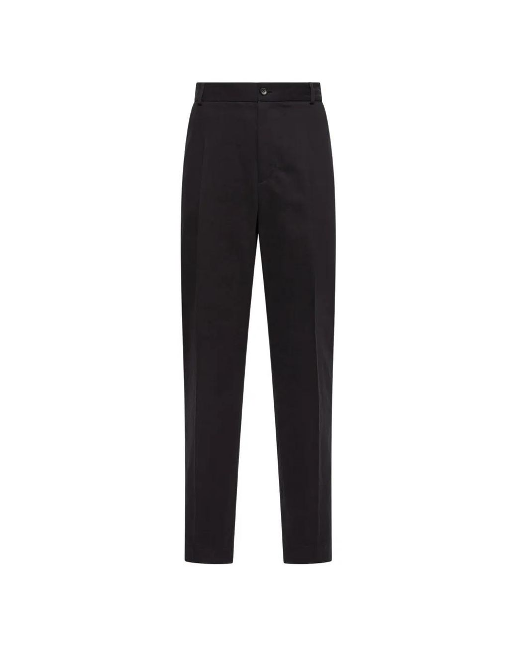 Moncler Black Tailored Cotton Trousers for men