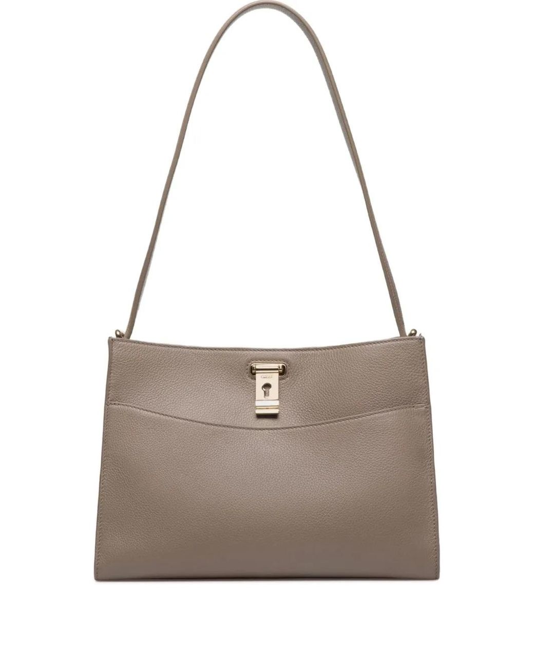 Bally Gray Lock Me Shoulder Bag
