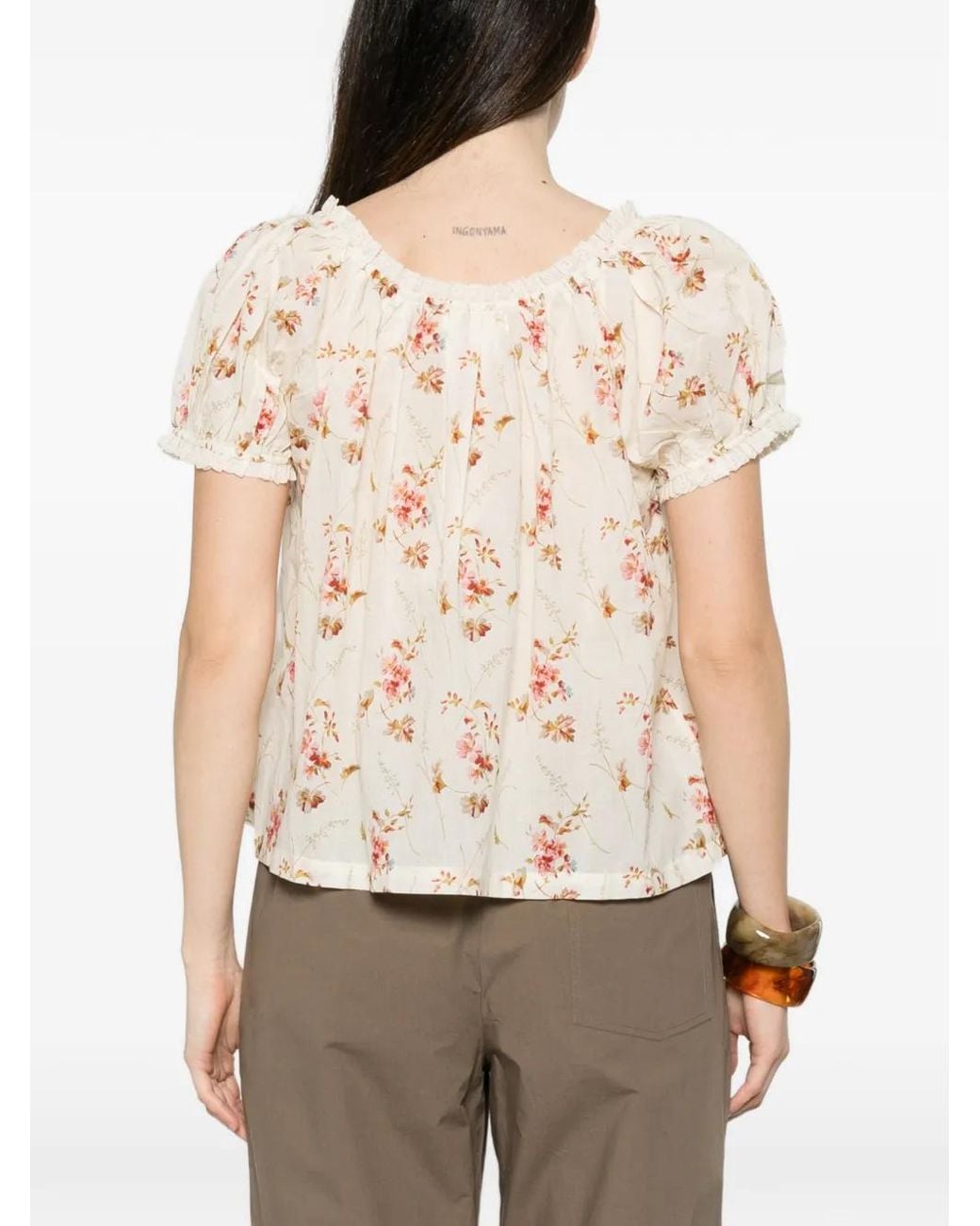 Doen Natural Frederica Floral-Print Blouse