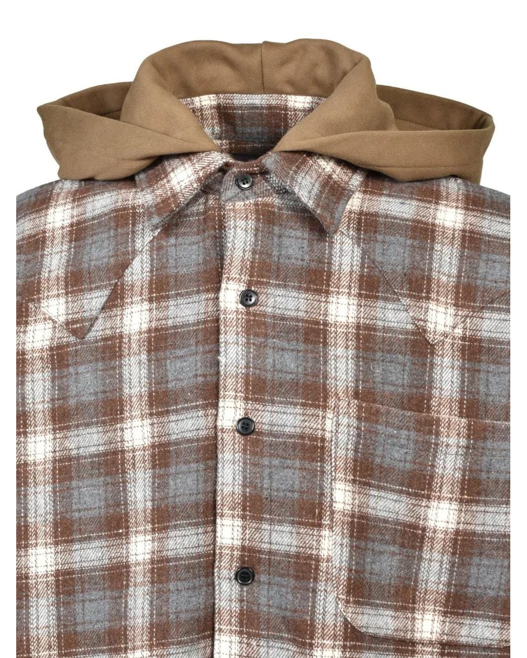 JUN/NAKAYAMA White Check-Pattern Shirt for men