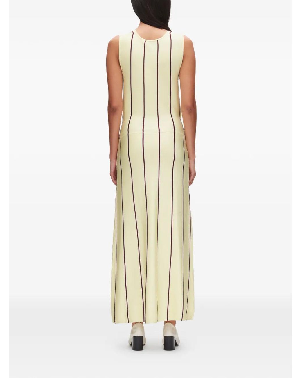 3.1 Phillip Lim Metallic Striped Tie-Waist Midi Dress