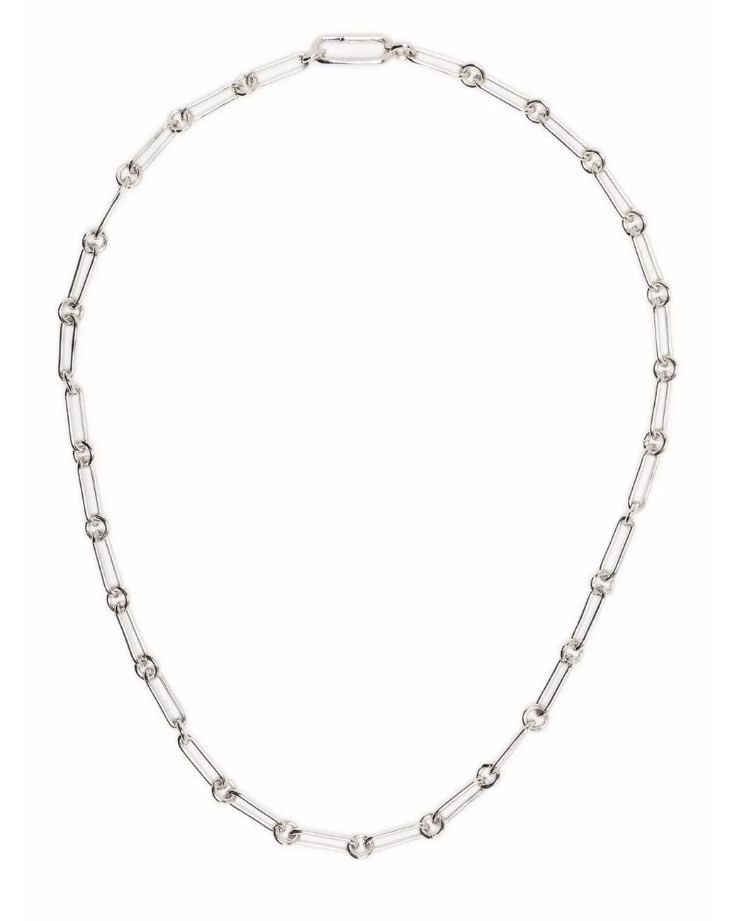 Tom Wood White Large Box Chain Necklace