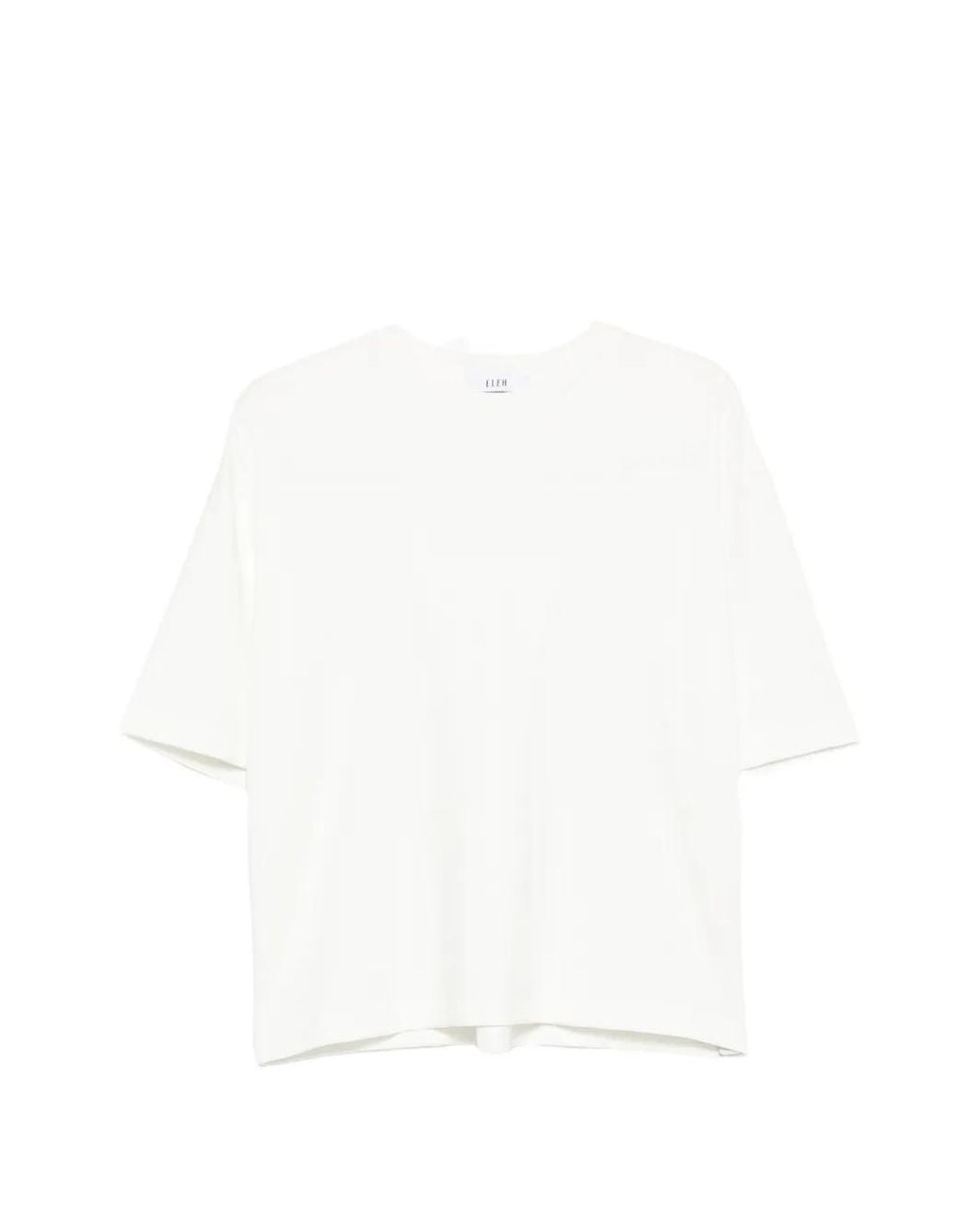 ELEH White Pleat-Detail T-Shirt