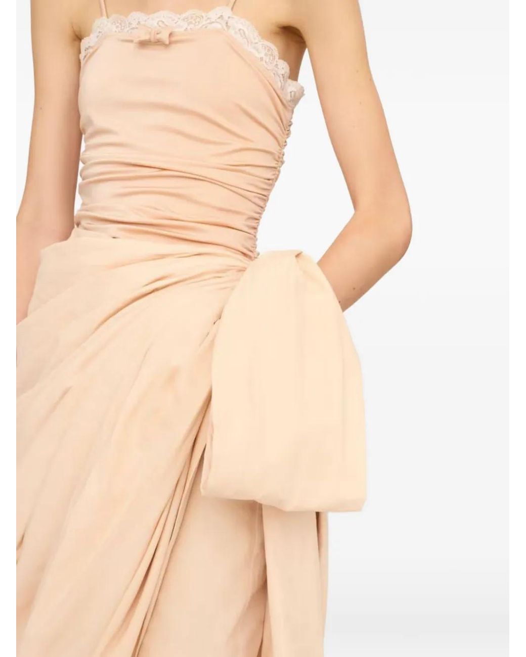 Falda Midi Drapeada Chloé de color White