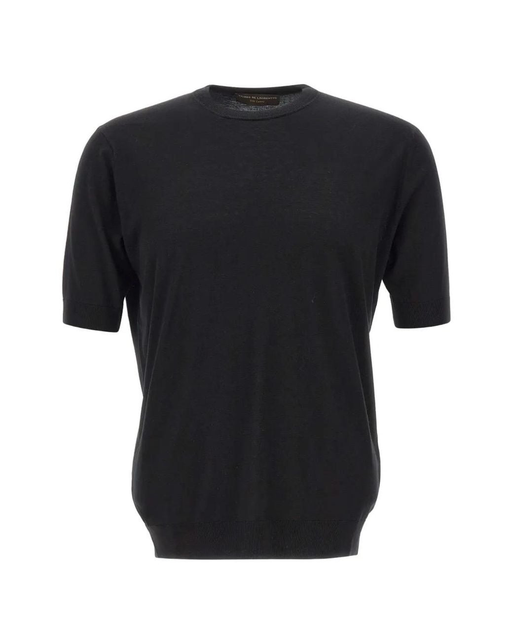 FILIPPO DE LAURENTIIS Black Short-Sleeve T-Shirt for men