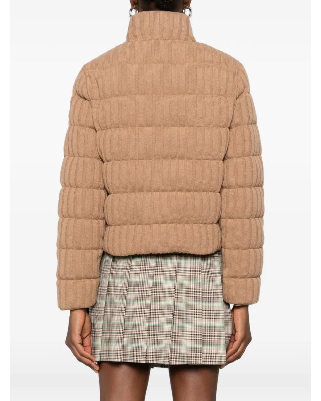 Moncler Natural Padded Zip-Up Jacket
