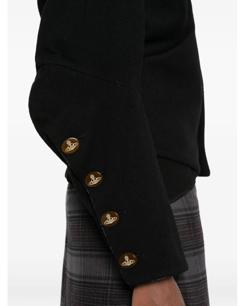 Vivienne Westwood Black Pourpoint Button-Fastening Fitted Jacket