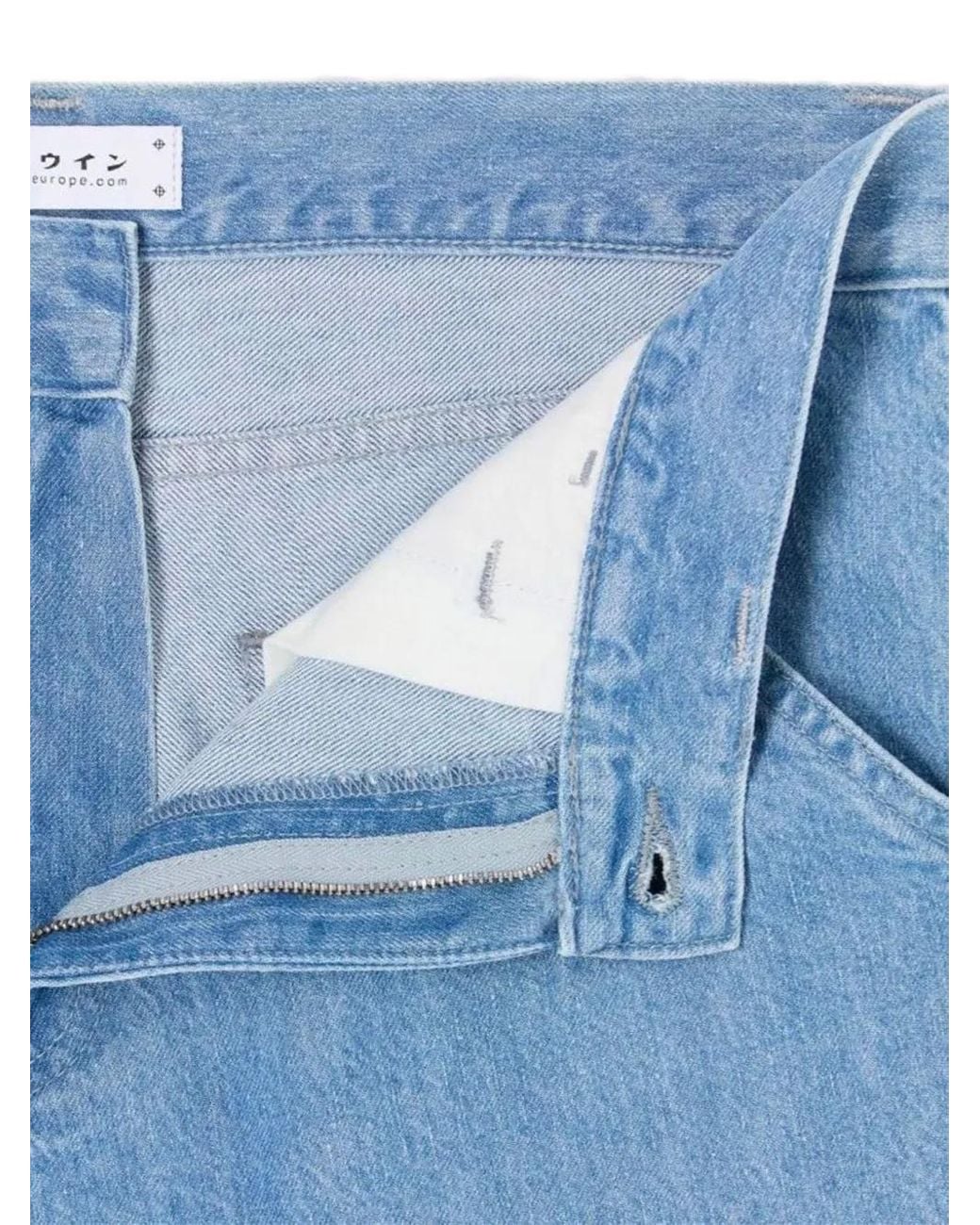 Edwin Blue Washed Shorts for men