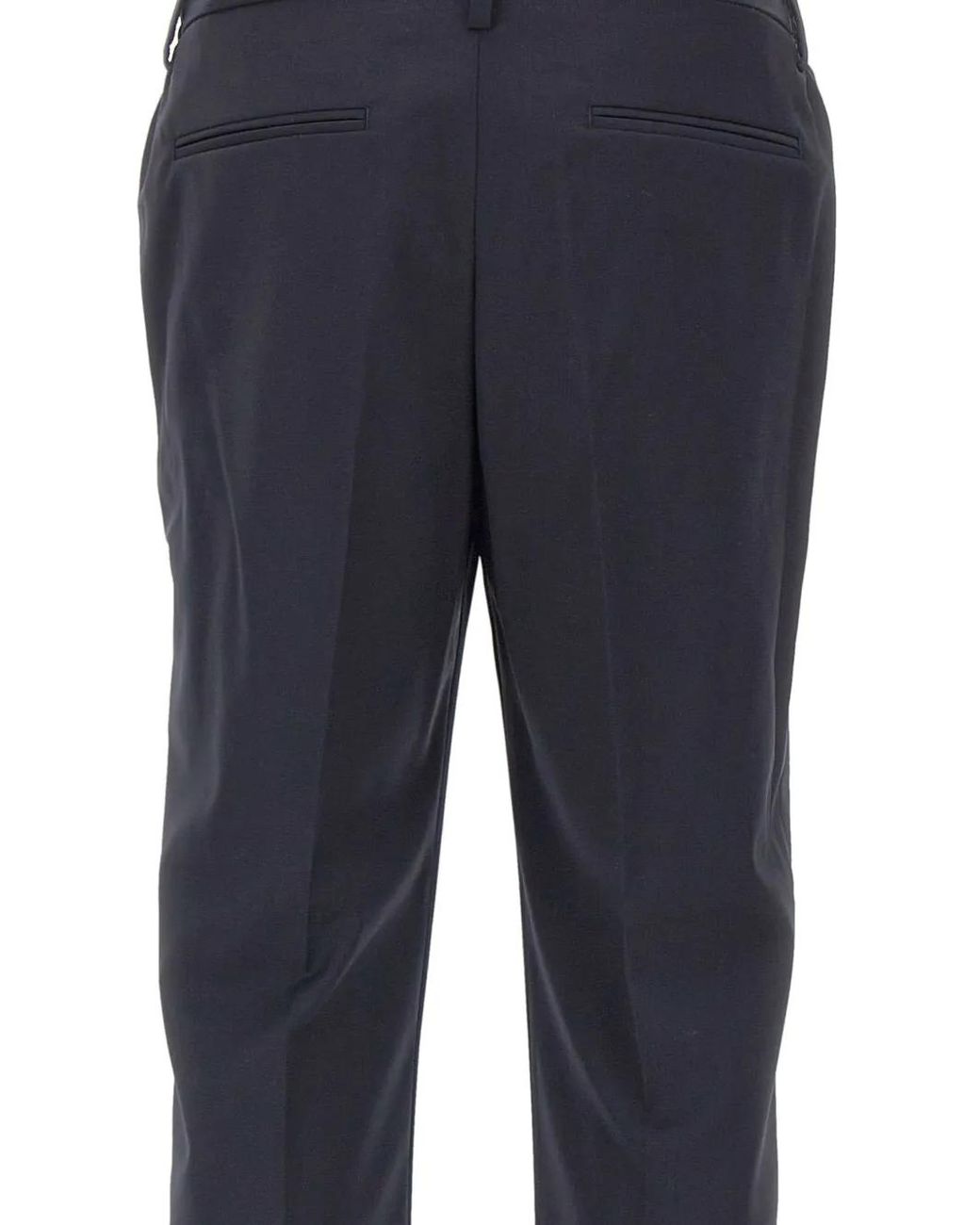 Devore Blue Front-Pleats Trousers for men