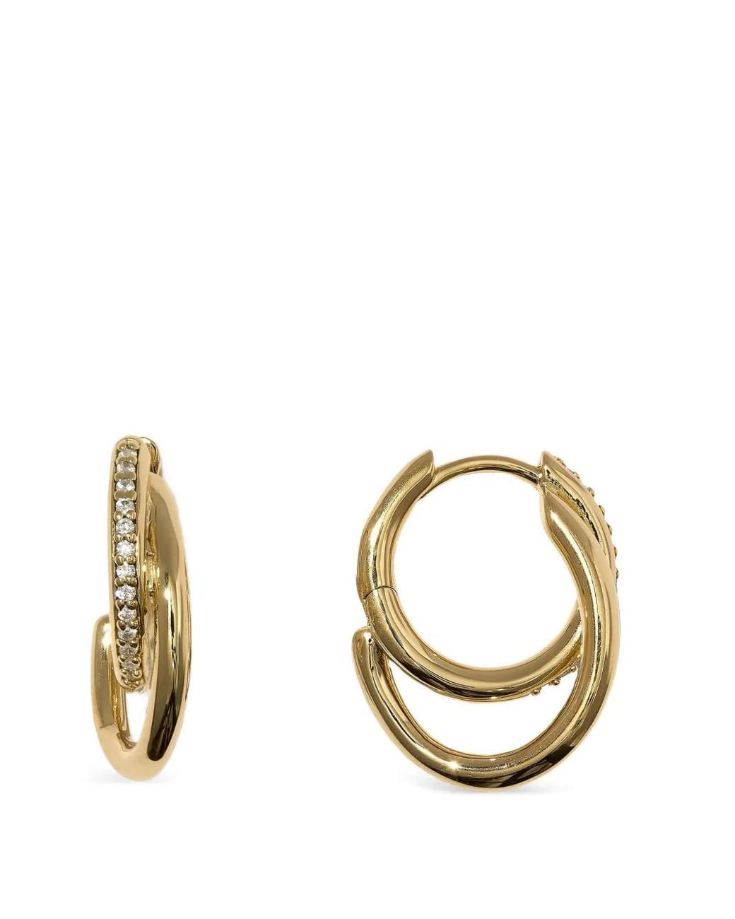 Otiumberg Metallic Small Pavé Spiralis Earrings