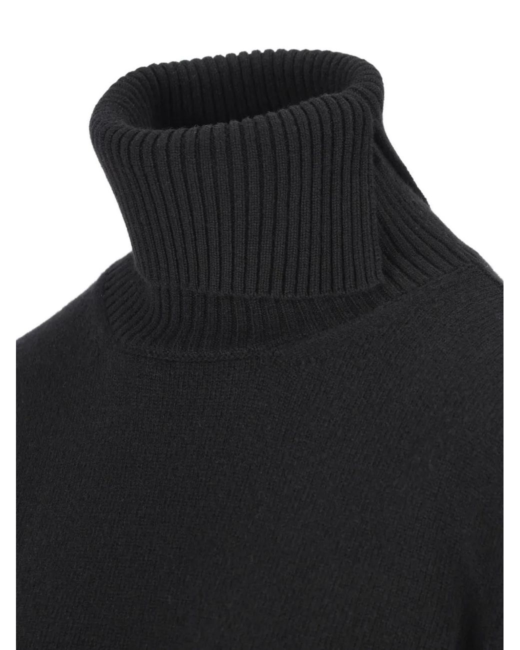 Givenchy Black Logo-Detail Turtleneck Sweater