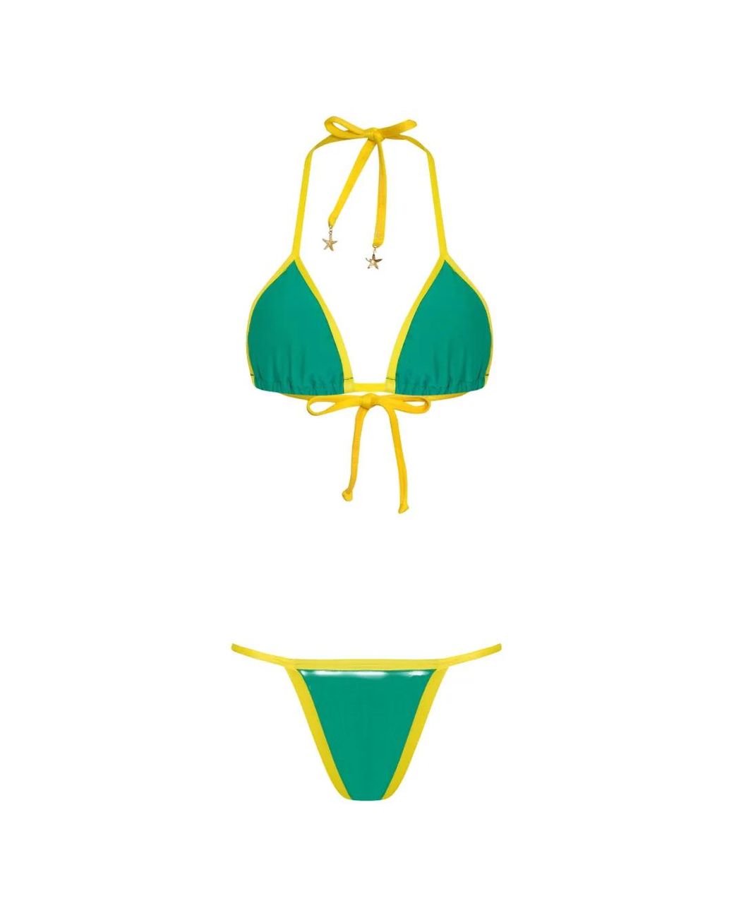 Amir Slama Green X Jade Picon Starfish-Detail Bikini