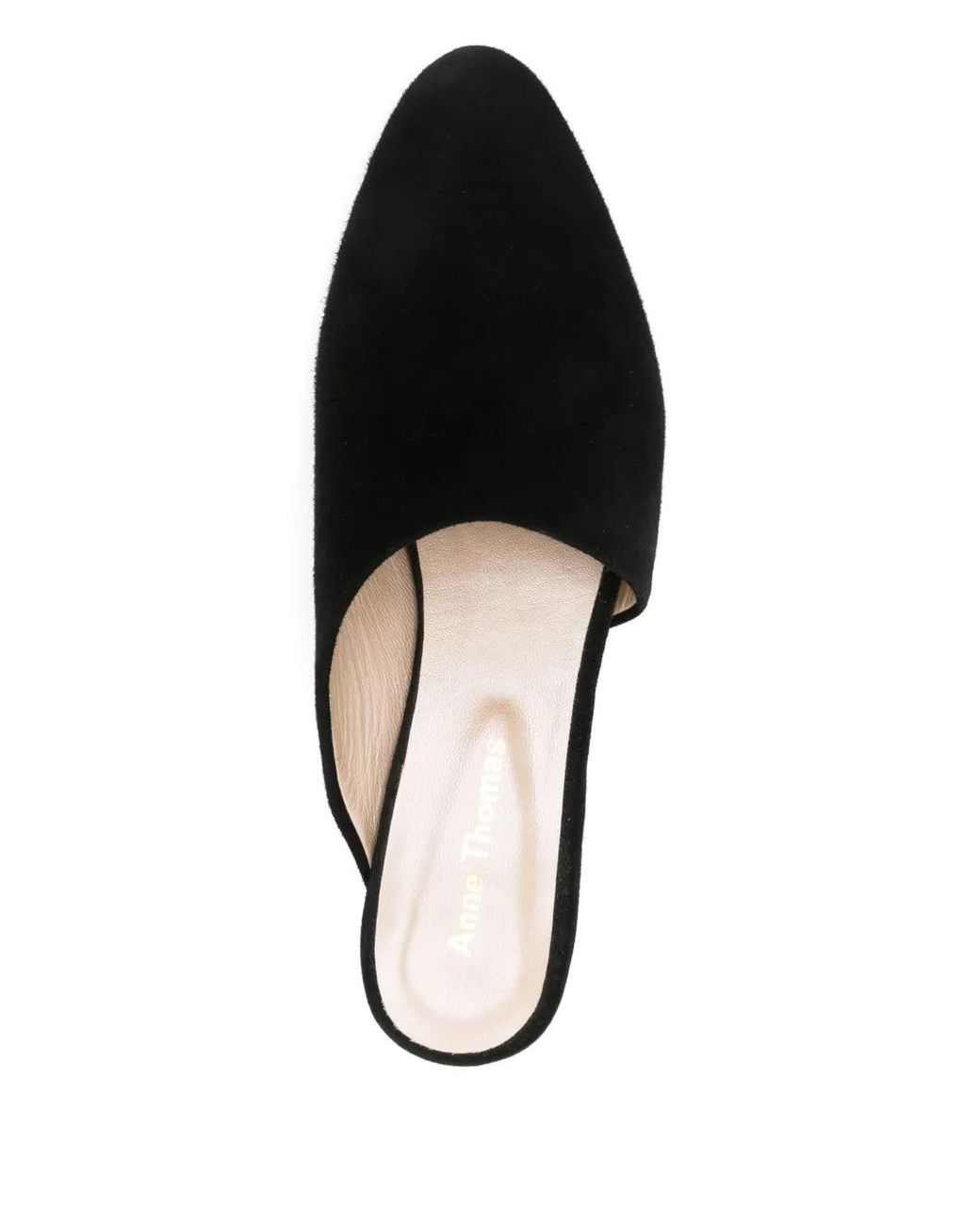 Anne Thomas Black 50Mm Block-Heel Suede Mules