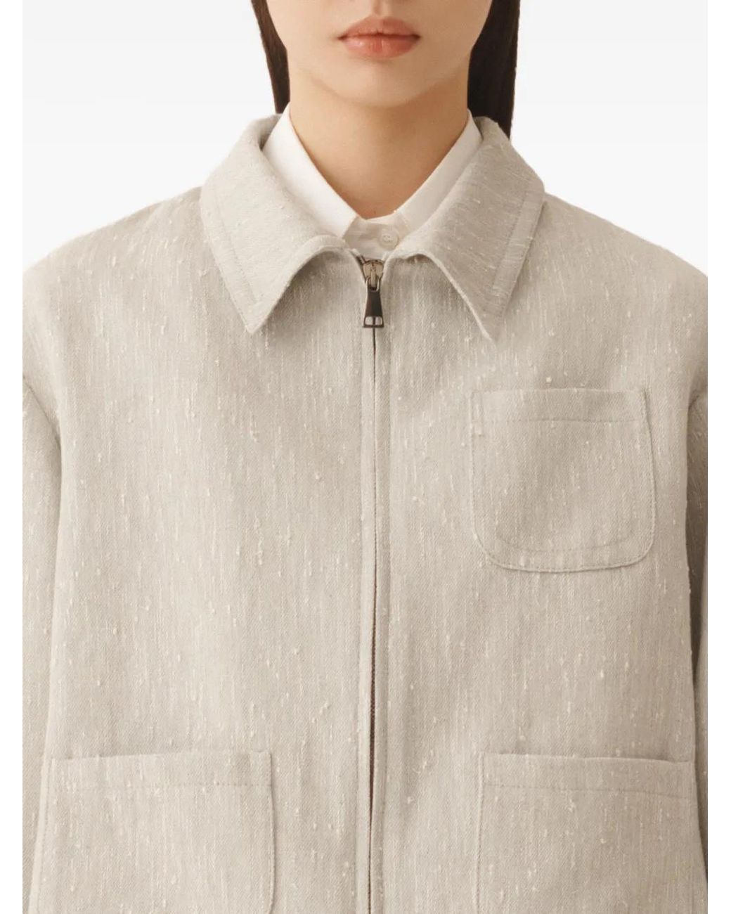 Fabiana Filippi Natural Pocket Zip Jacket