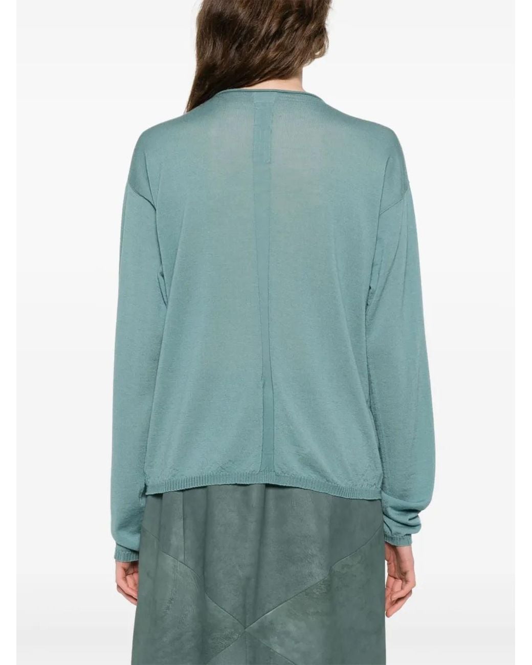 Rick Owens Blue Virgin-Wool Jumper