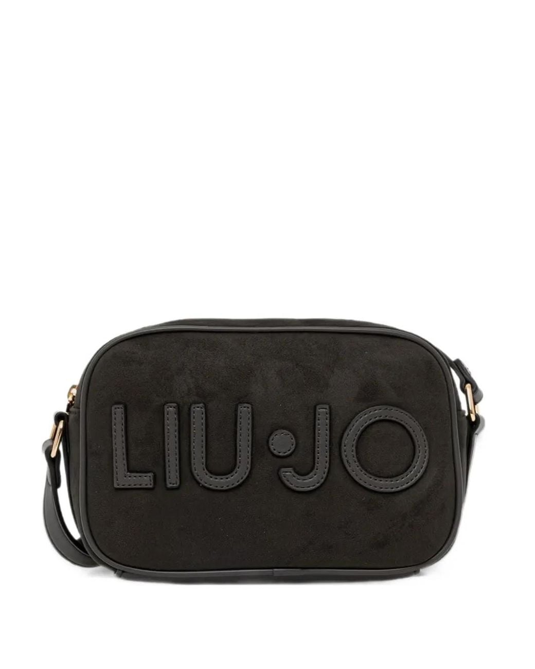 Liu Jo Black Logo-Patch Mini Crossbody Bag