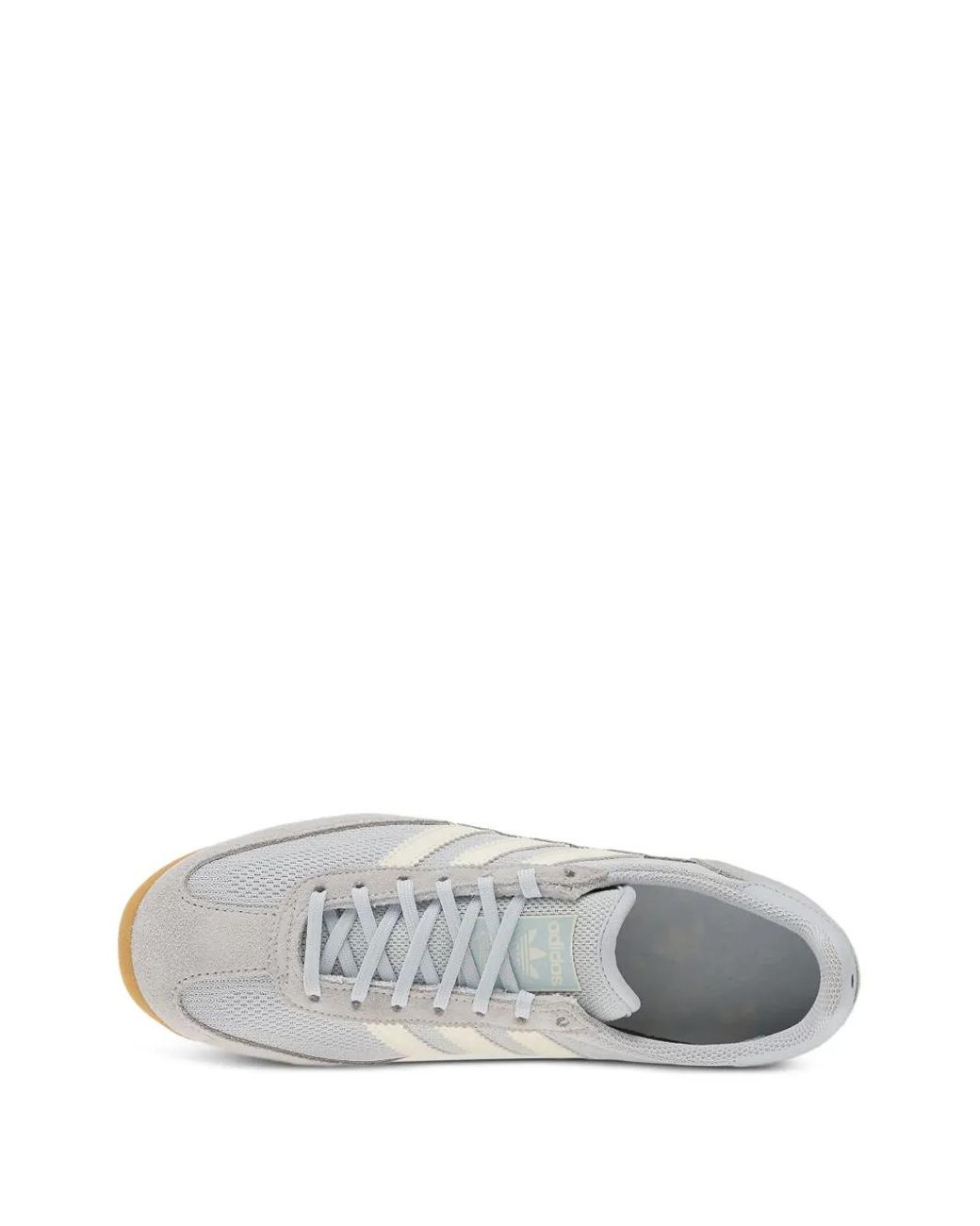 Adidas White Suede-Panel Low-Top Sneakers