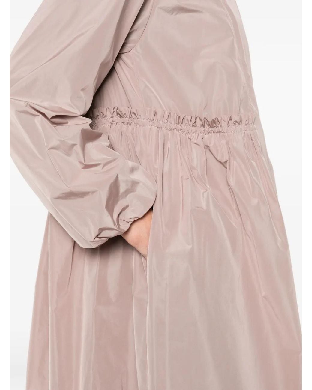 Herno Pink Ruffled-Trim Hooded Parka