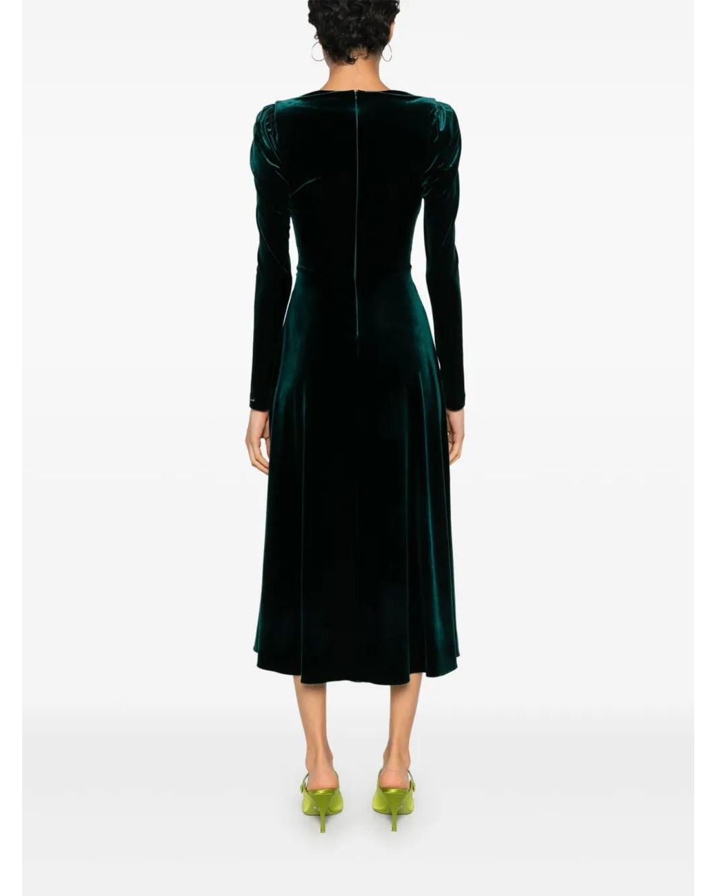 Nissa Black Logo-Plaque Maxi Dress