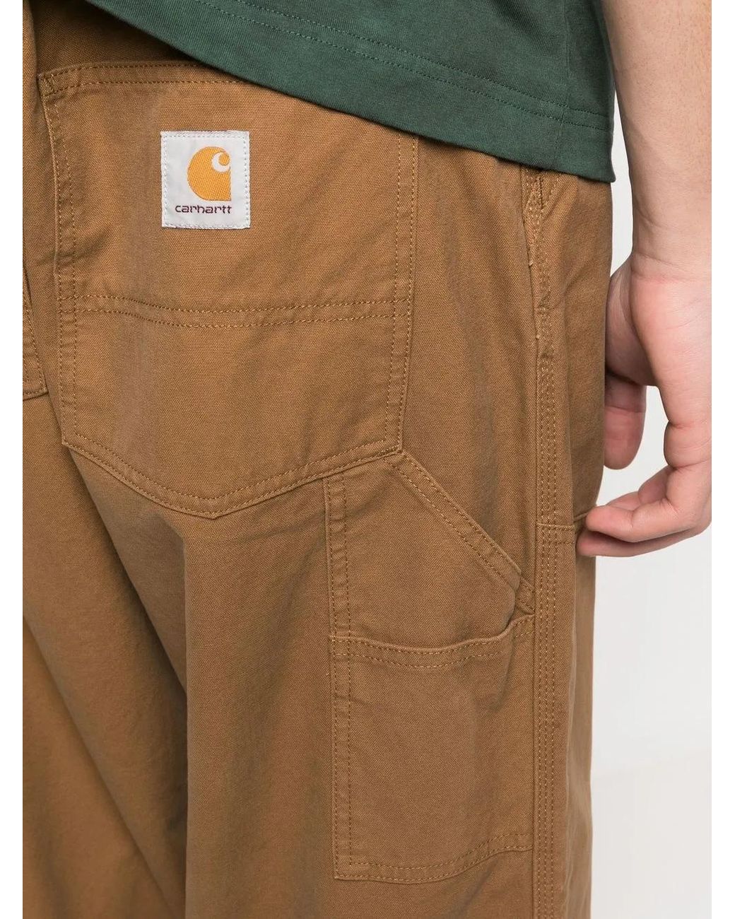 Carhartt Brown Wide Panel Cotton Trousers for men