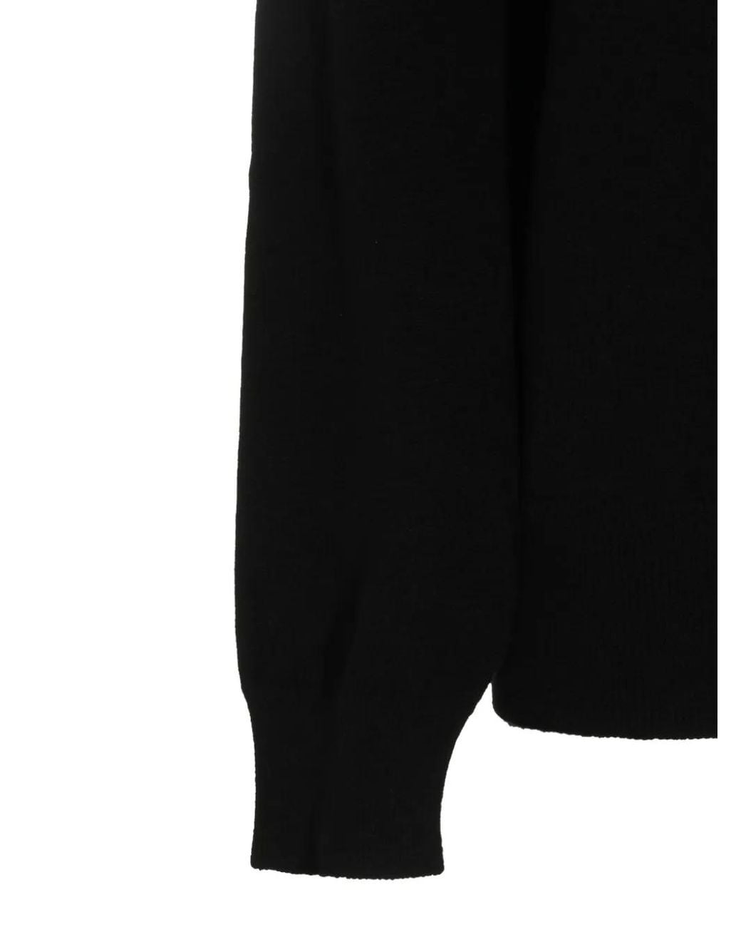 Malo Black High-Neck Cashmere Sweater