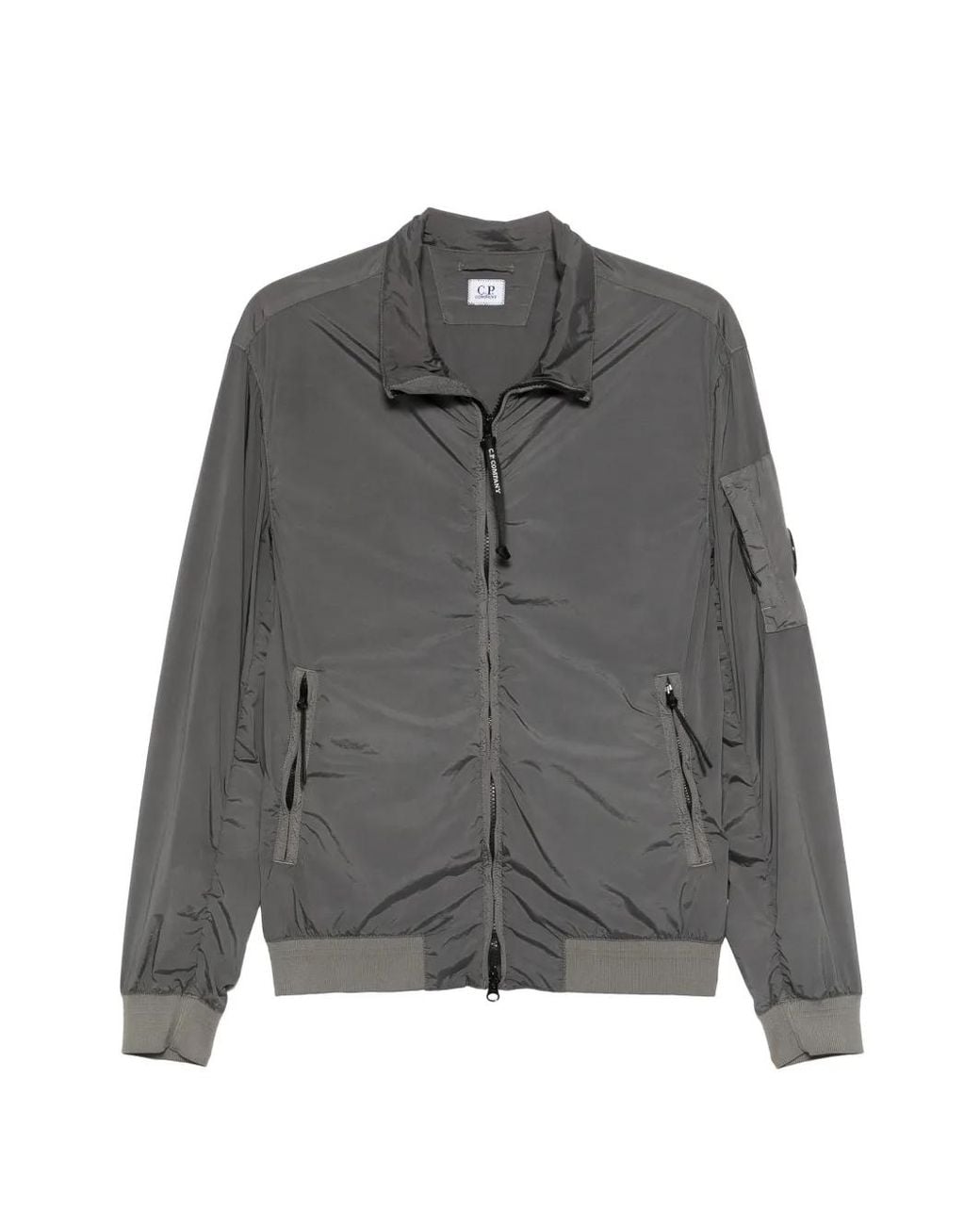 C P Company Gray Jacket Two-Way Zip for men