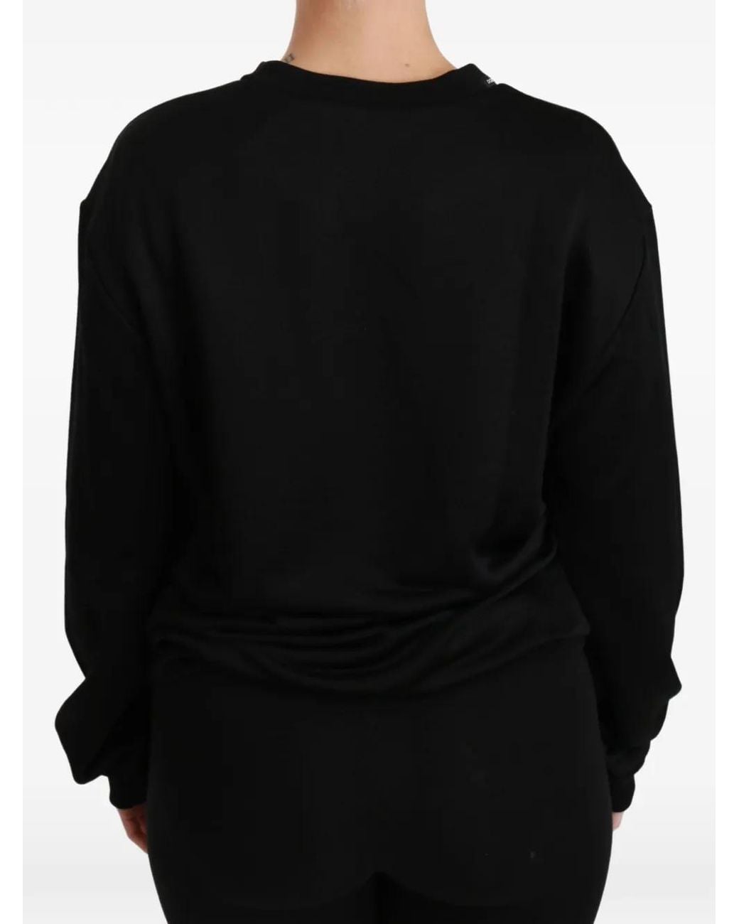 Dolce & Gabbana Black Crew-Neck Sweater