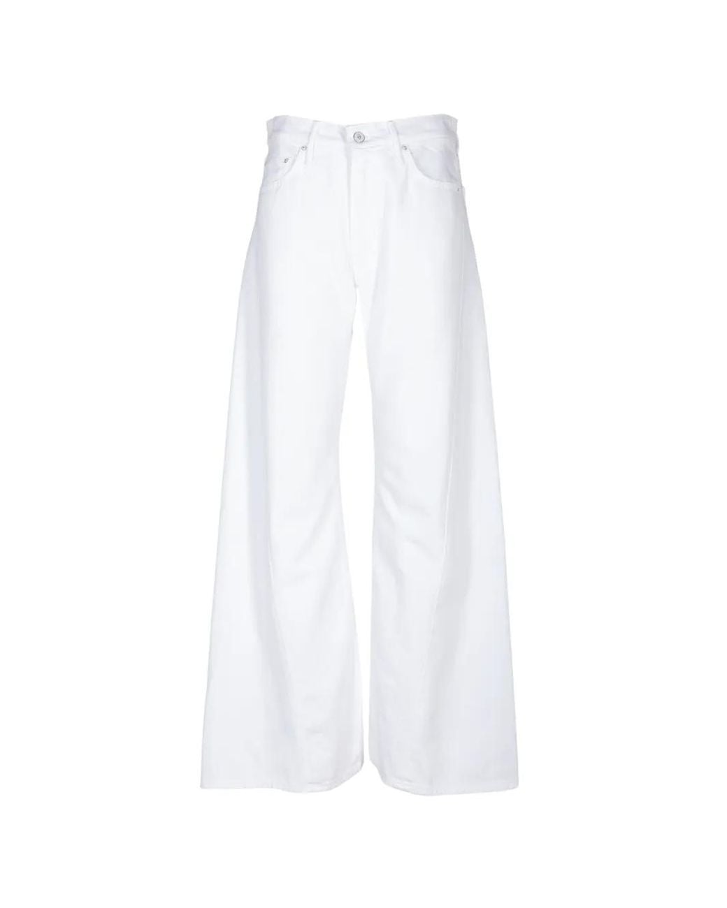 Mother White Lemon Twist Skimp Jeans