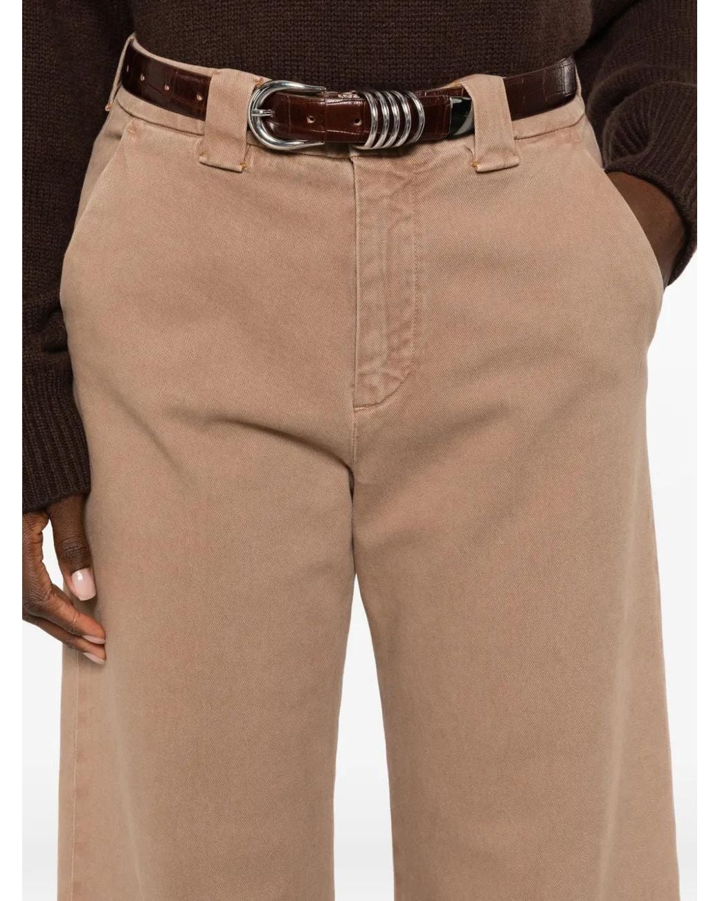 Mason's White New York Studio Wide-Leg Trousers
