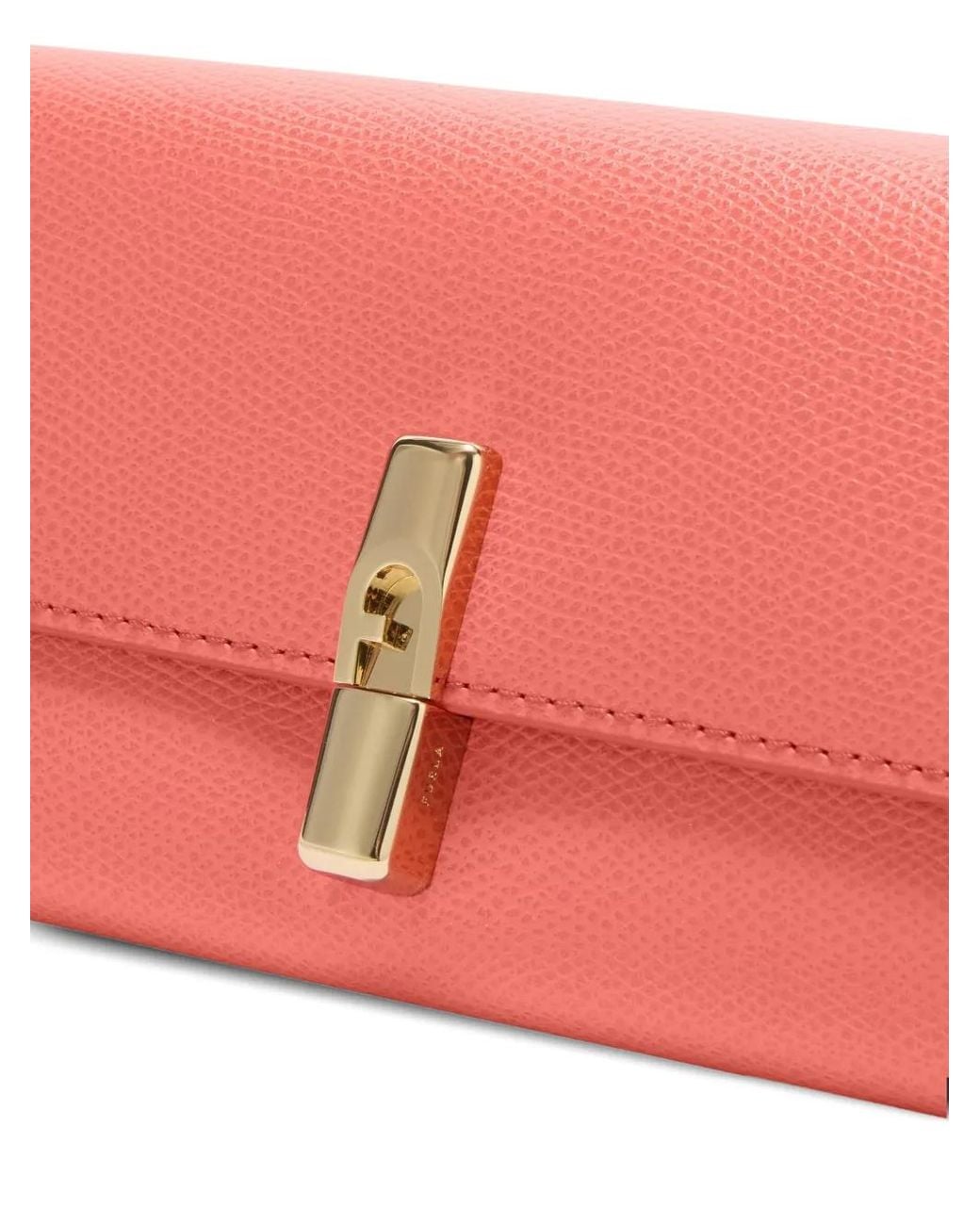 Furla Pink Continental Logo-Plaque Leather Wallet