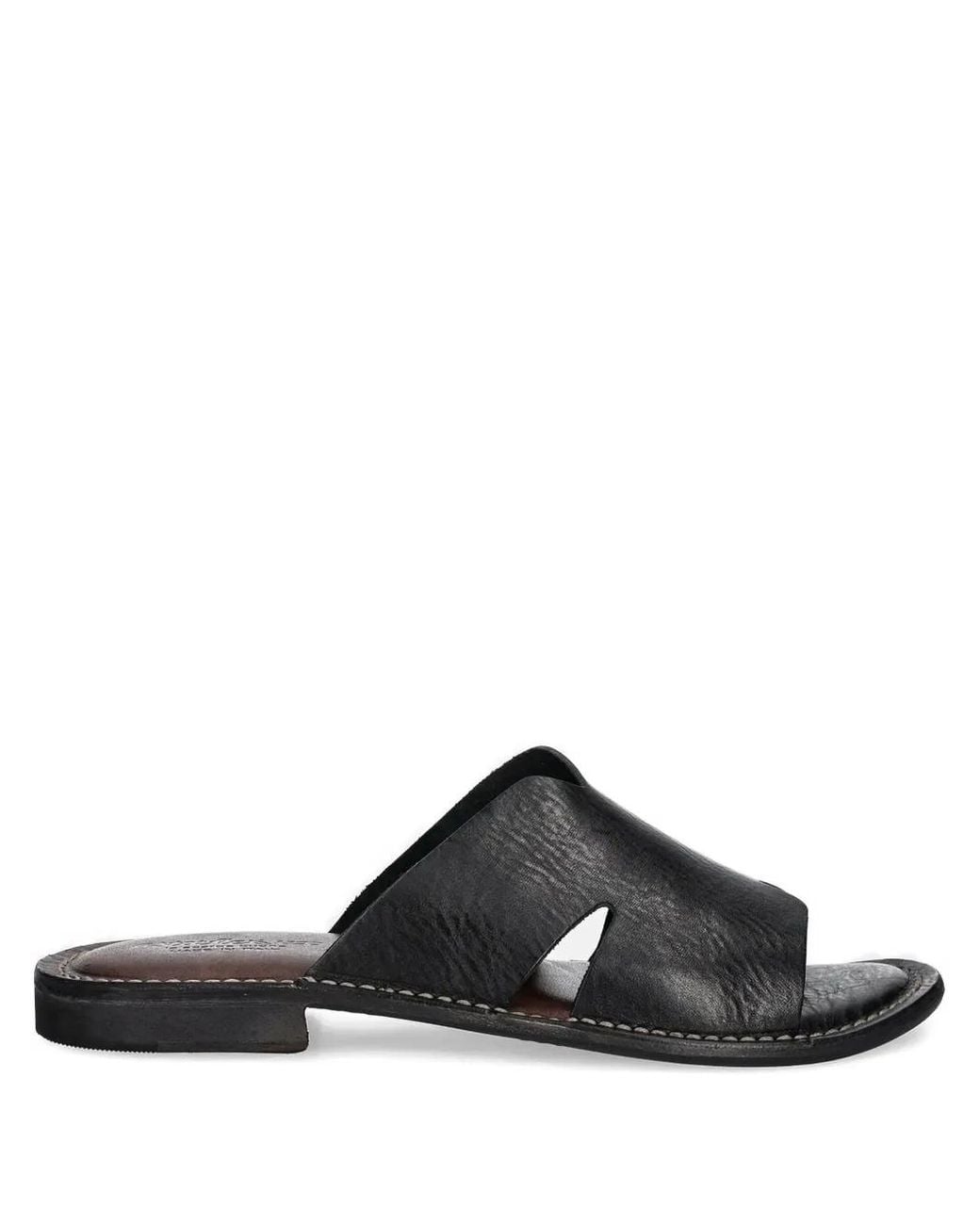 Astorflex Black Haichflex Leather Sandals for men