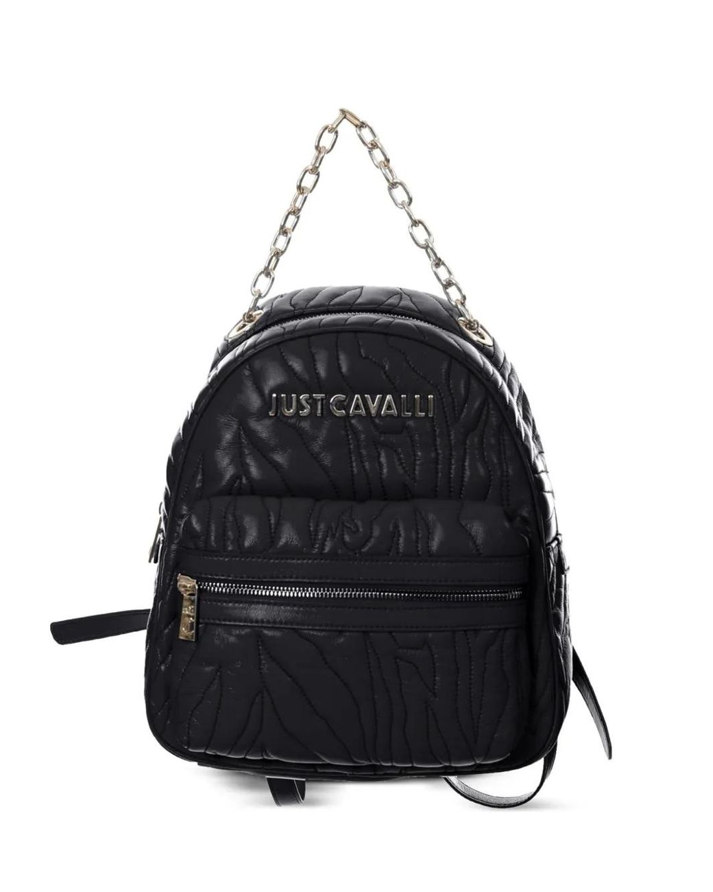 Just Cavalli Black Gesteppter Rucksack