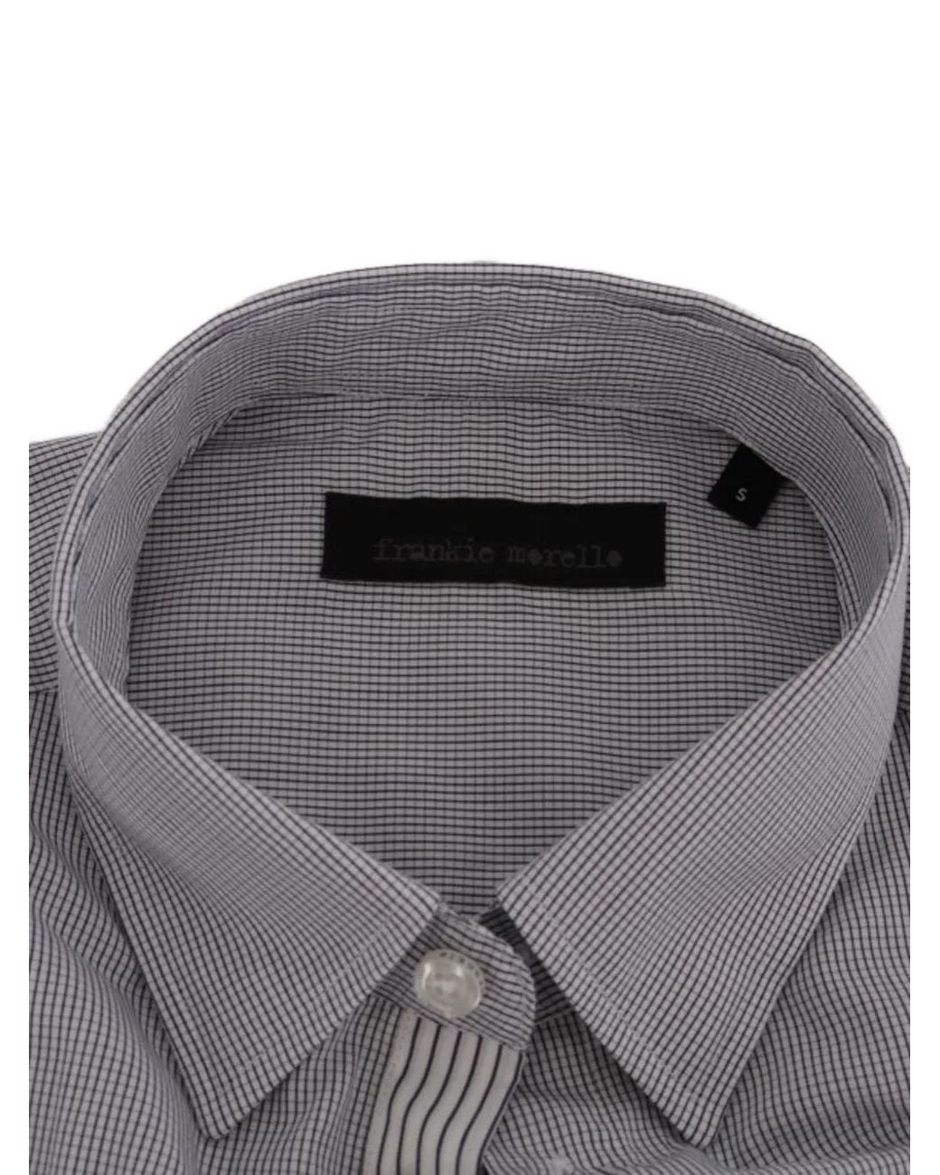 Frankie Morello Gray Button-Down Shirt for men