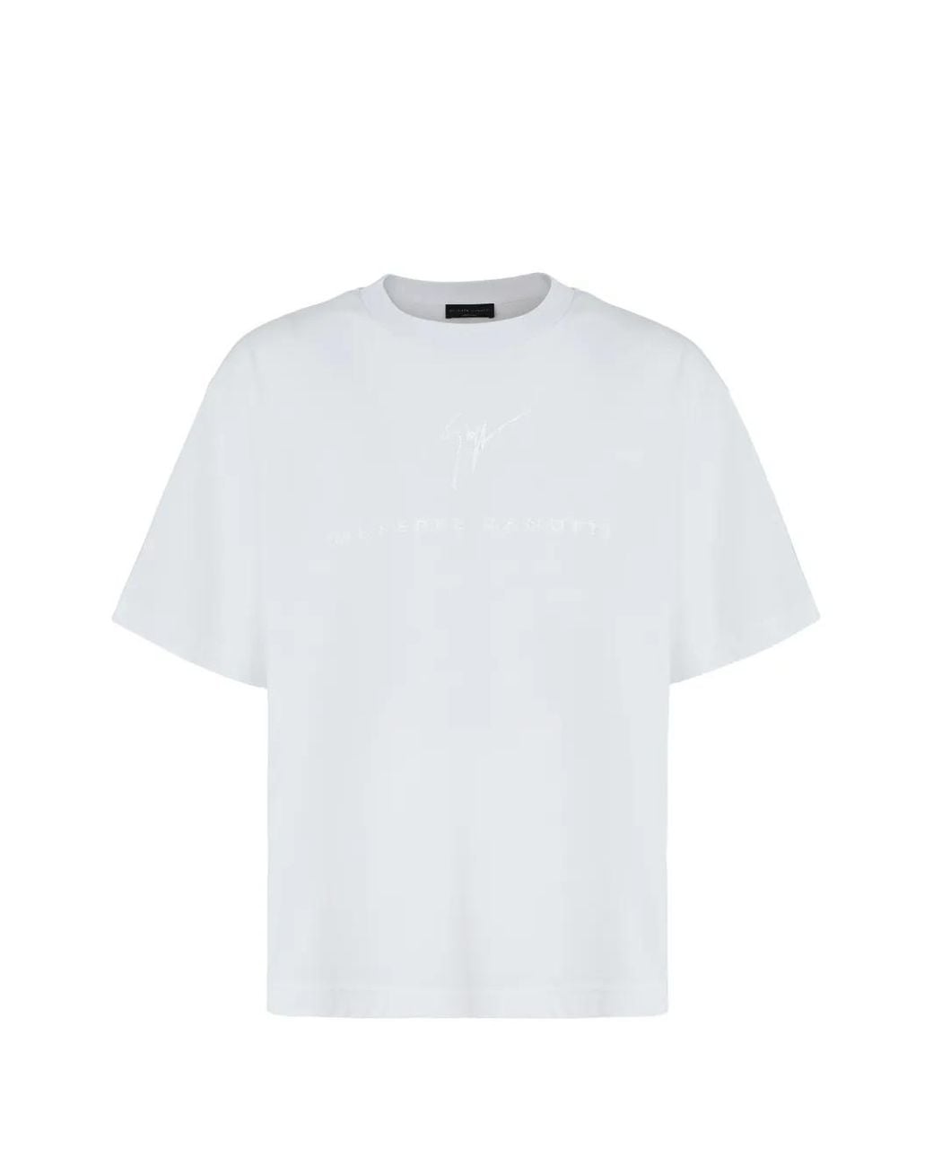 Giuseppe Zanotti White Guiseppe Zanoti Lr-67 Logo-Detail Crew-Neck T-Shirt for men