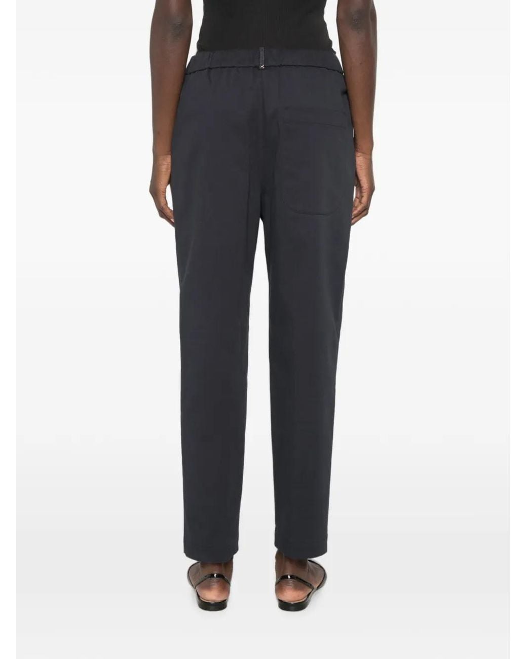Fabiana Filippi Blue Elasticated-Waist Straight-Leg Trousers