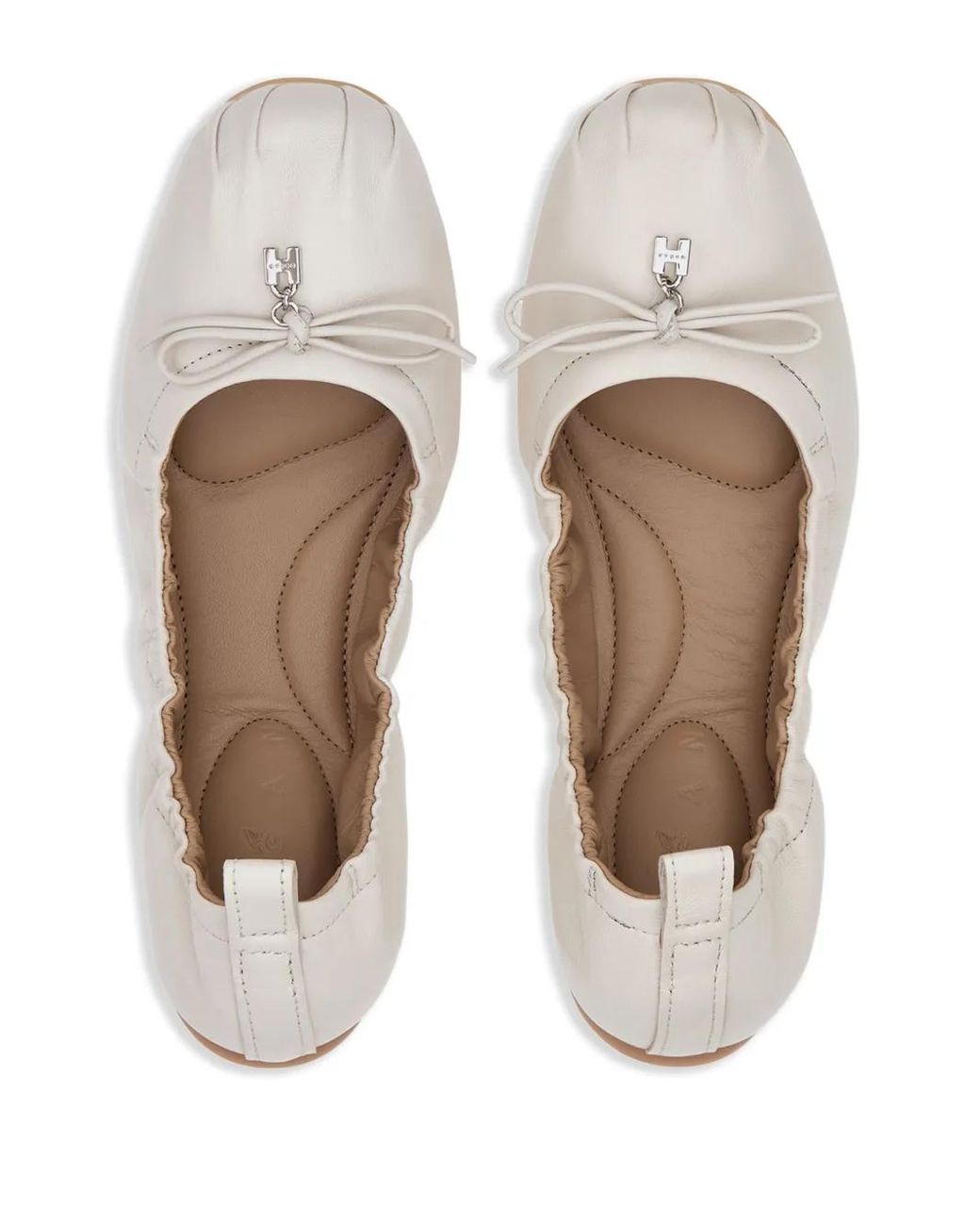 Hogan Natural Leather Ballerina Shoes