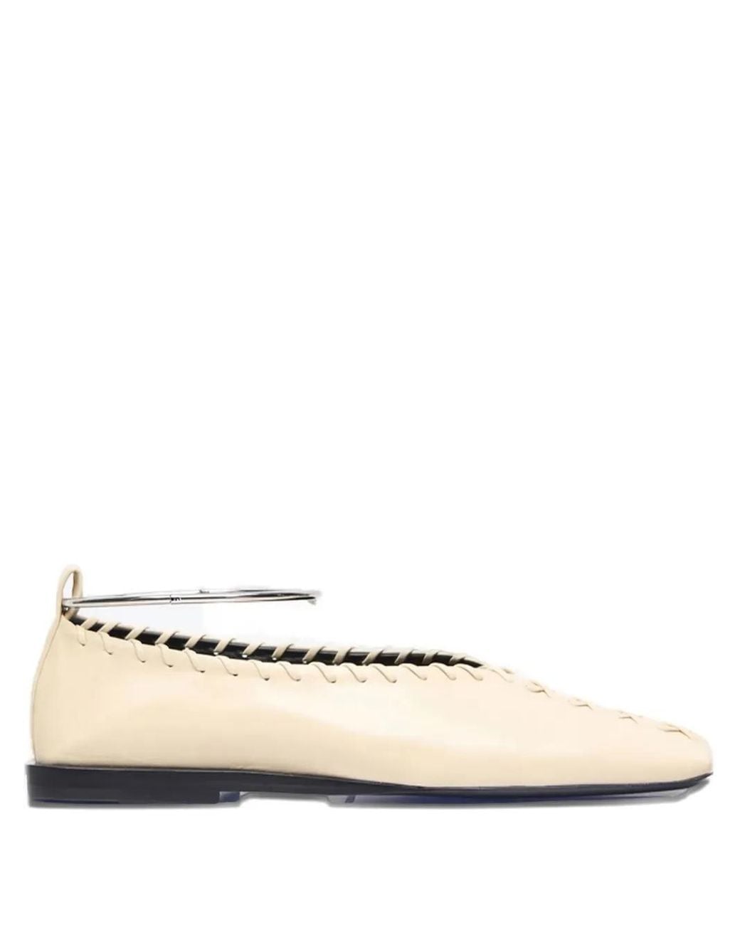 Jil Sander Natural Espadrilles À Bride Cheville