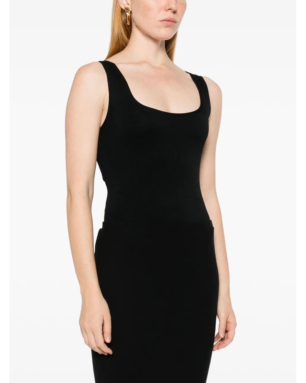 ÉTERNE Black Sleeveless Bodysuit
