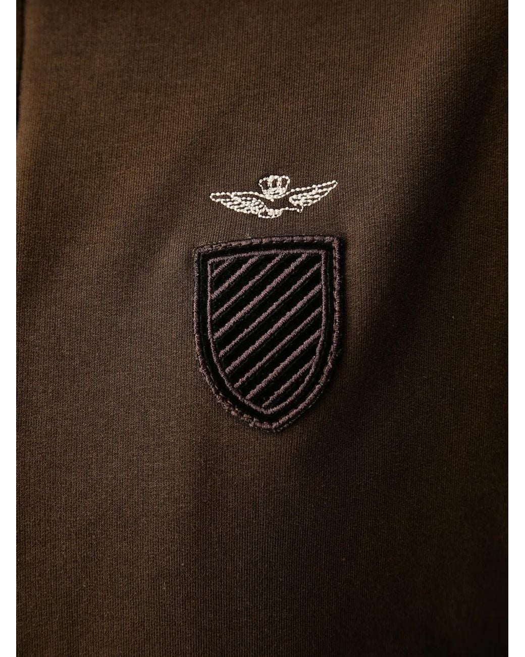 Aeronautica Militare Black Sweat Zippé À Bande Logo
