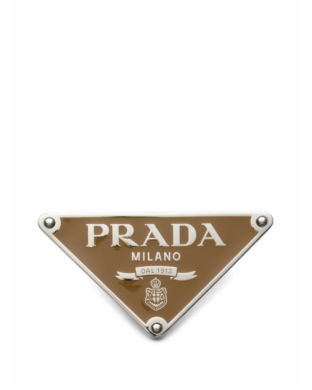 Prada Natural Enameled-Metal Belt Buckle for men