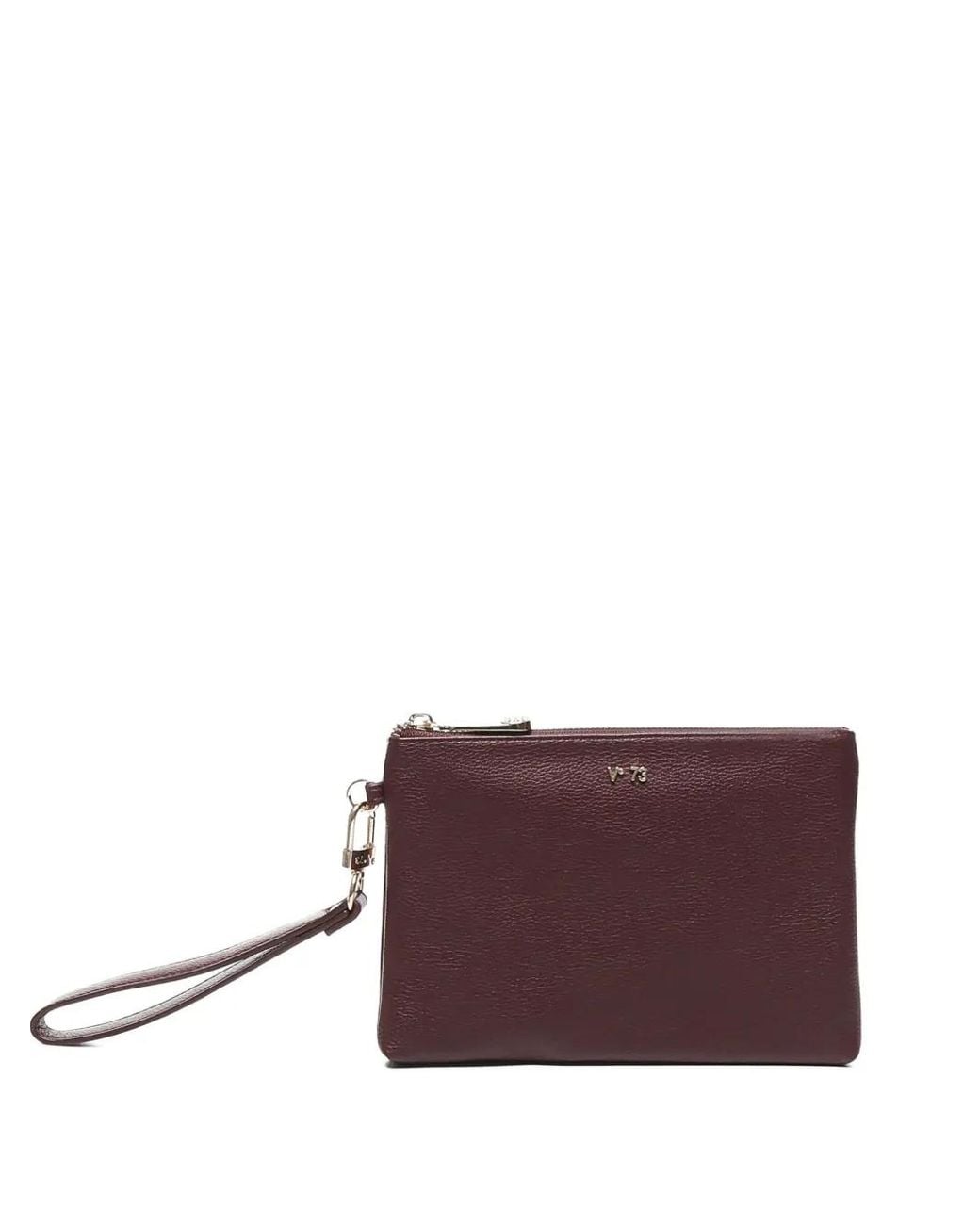 V73 Purple Logo-Lettering Clutch Bag