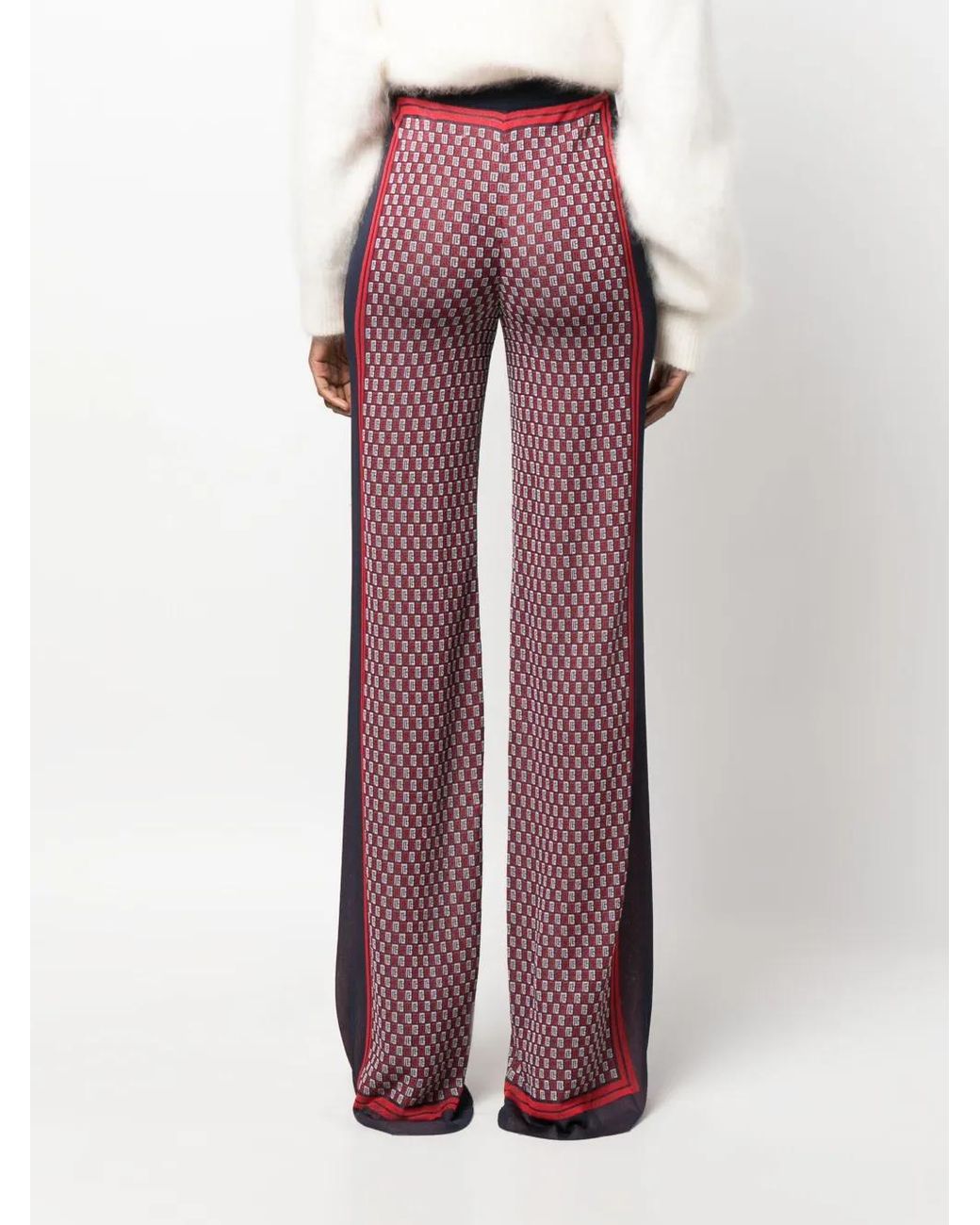 Balmain Purple Pb Monogram-Print Knitted Trousers