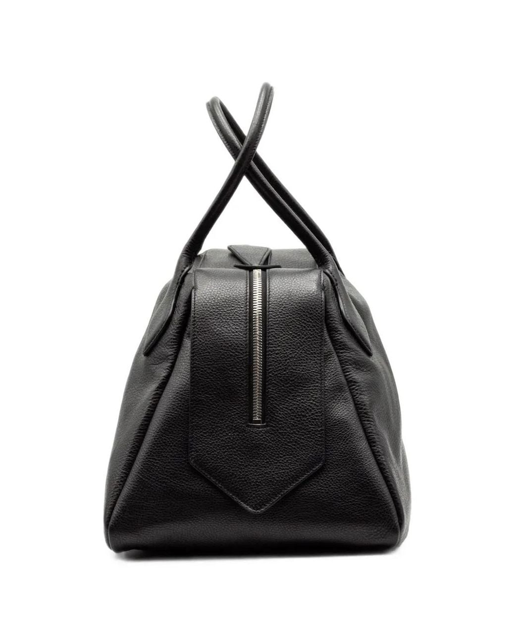 MINOBOSSI Black Large Abigail Leather Tote Bag